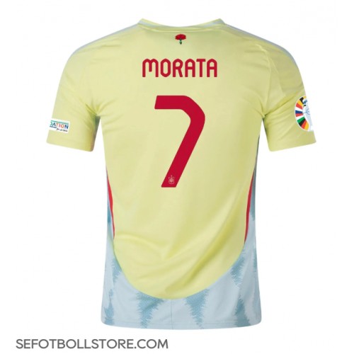 Spanien Alvaro Morata #7 Replika Bortatröja EM 2024 Kortärmad